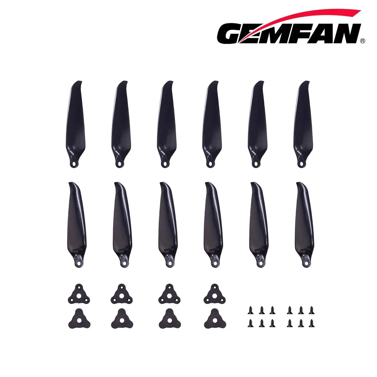 Gemfan F7036 Folding 3 Blade Glass Fiber Nylon - Black