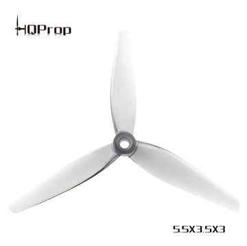 HQProp 5.5X3.5X3 V2 Grey (2CW+2CCW)-Poly Carbonate - NewBeeDrone