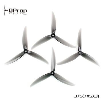 HQProp J75(7X5X3) Light Grey (2CW+2CCW)-Poly Carbonate - NewBeeDrone
