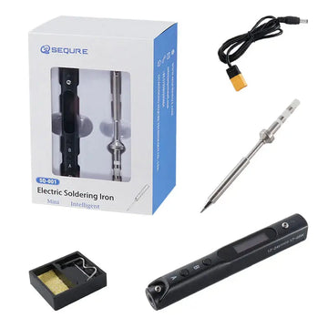 SEQURE SQ-001 Electric Soldering Iron with TS-B2 Tip Black - NewBeeDrone