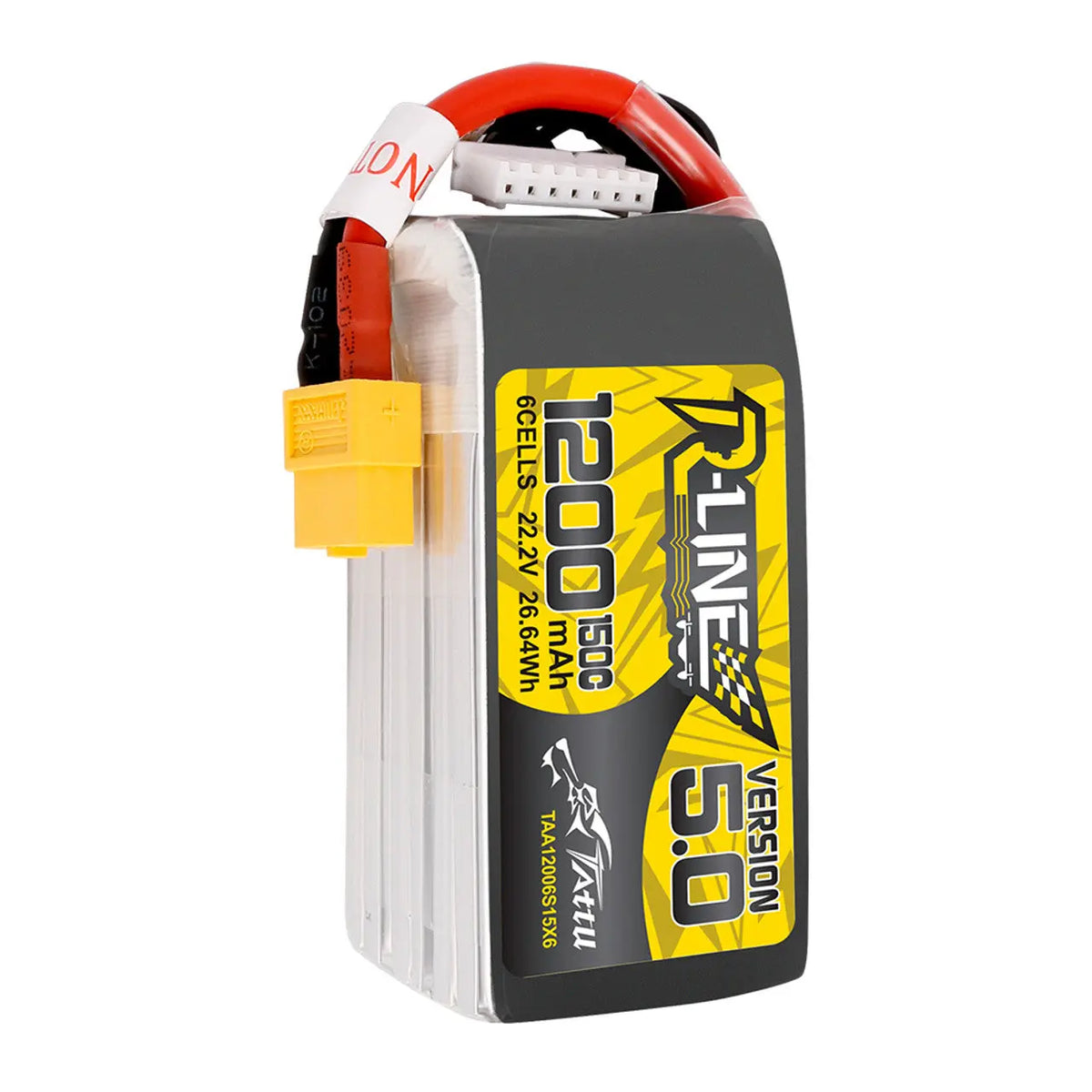 Tattu R-Line Version 5.0 1200mAh 22.2V 150C 6S1P Lipo Battery Pack