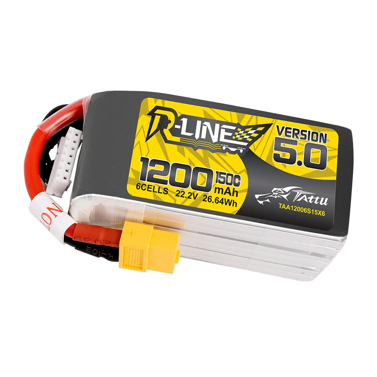 Tattu R-Line Version 5.0 1200mAh 22.2V 150C 6S1P Lipo Battery Pack
