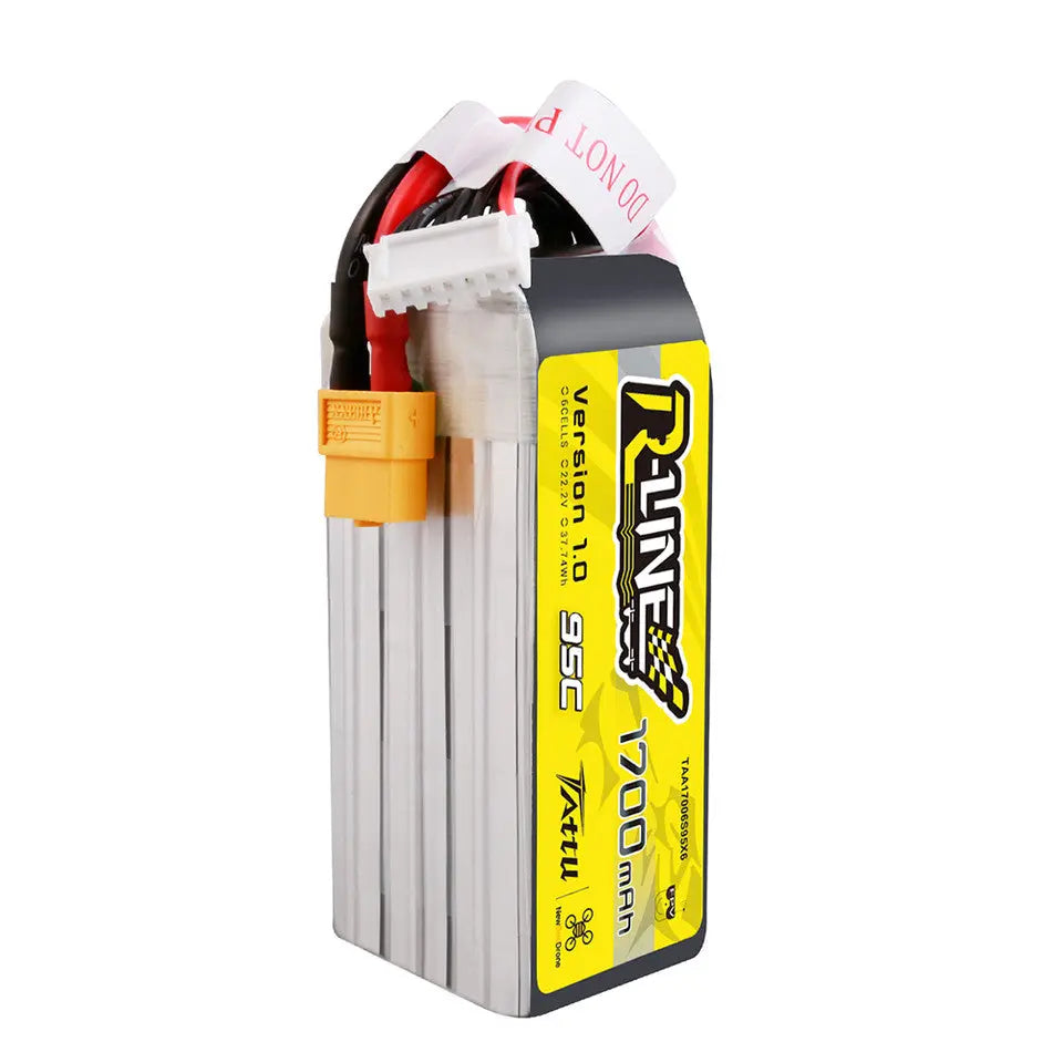 Tattu X NewBeeDrone R-Line 1700mAh 22.2V 95C 6S1P Lipo Battery Pack