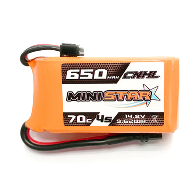 CNHL MiniStar 650mAh 14.8V 4S 70C Lipo Battery - Sunrise Orange