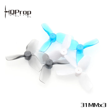 HQProp 31MMX3 Tri-Blade 31mm Micro Whoop Prop - 1mm Shaft (4 Pack)