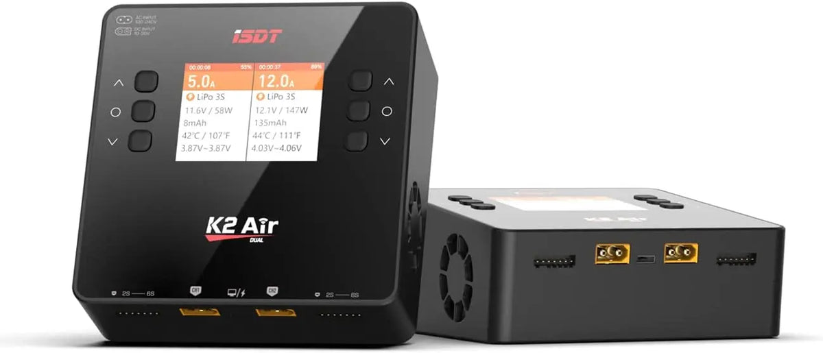 ISDT K2 Air Dual Channel AC200W / DC500Wx2 Smart Charger - NewBeeDrone