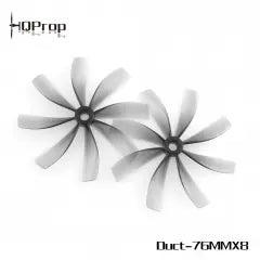 HQProp Duct-76MMX8 for Cinewhoop Grey (2CW+2CCW)-Poly Carbonate