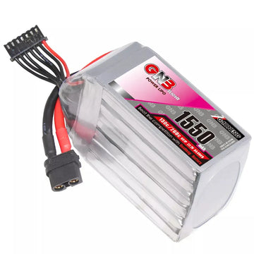 GNB 1550mAh 22.2v 6S 130C - XT60 Lipo Battery with Plastic Plate