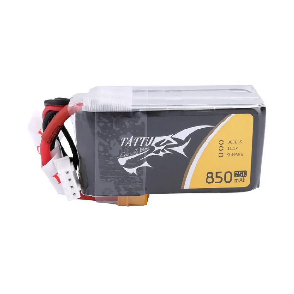 Tattu 850mAh 11.1V 75C 3S1P Lipo Battery Pack With XT30 Plug – NewBeeDrone