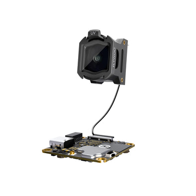 Flywoo O4 Wide Air Unit 155° FOV installed on DJI O4 camera for wide-angle aerial footage