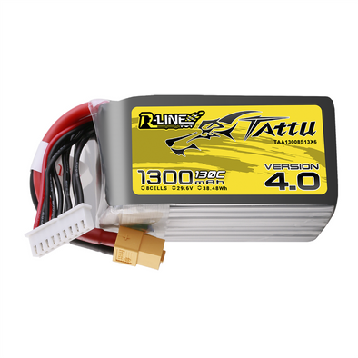 Tattu 1300mAh 8S 150C 29.6V R-Line Version 5.0 Lipo Battery Pack With XT60 Plug