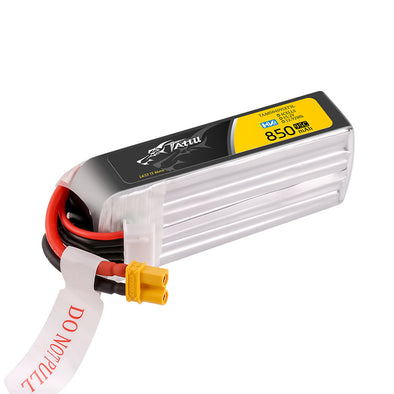 Tattu 850mAh 15.2V High Voltage 95C 4S1P Lipo Battery Pack with XT30 Plug - Long Pack - NewBeeDrone