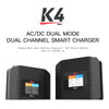 ISDT K4 LiPo Charge/Discharge Cycle Mode Charger,AC 400W DC 600Wx2 Smart Remote Mobile Operation Charger