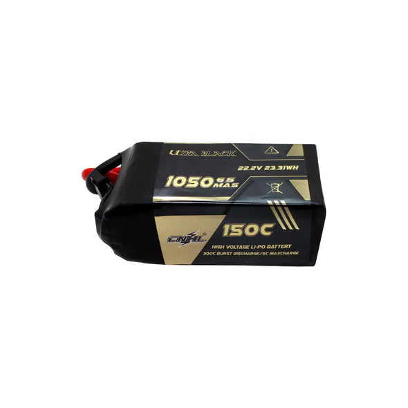 CNHL Ultra Black 1050mAh 22.2V 6S 150C Lipo Battery with XT60 Plug - NewBeeDrone