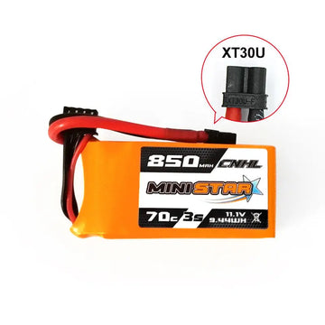 CNHL ministar 850mah 11.1v 3s 70c lipo battery with xt30 plug - NewBeeDrone