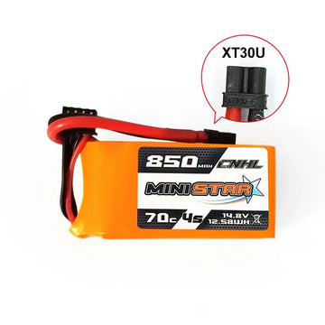 CNHL ministar 850mah 14.8v 4s 70c lipo battery with xt30 plug - NewBeeDrone