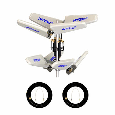 WirEng DroneAnt-Plus™ for Yuneec Q500 with ST10S Controller High Gain Drone Range Extender Octa-Element Omnidirectional/Directional Antenna Set