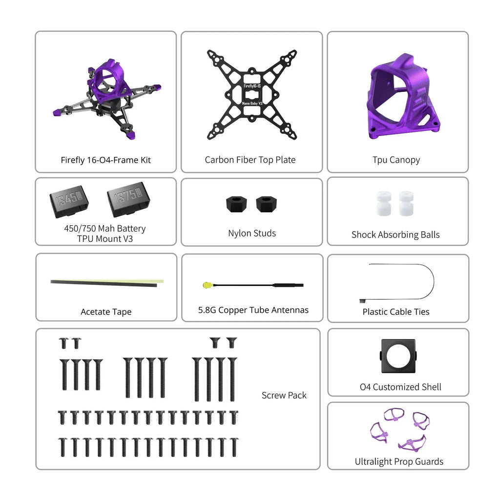 Flywoo Firefly16 / 18 1S Nano Baby V3 Frame Kit Flywoo