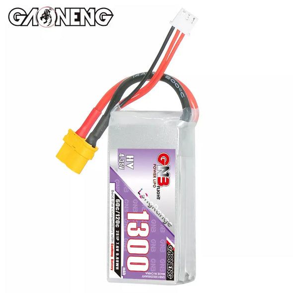 GNB 1300MAH 7.6V HV 2S 60C 120C HV XT60 LiPo Battery - NewBeeDrone