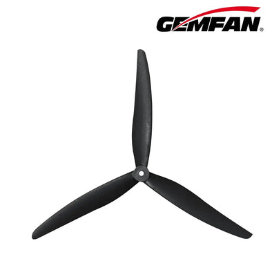 Gemfan 1170-3 11" Glass Fiber Nylon Tri-Blade Cinelifter & Macro Quad Propellers - Black (1CW+1CCW) - NewBeeDrone