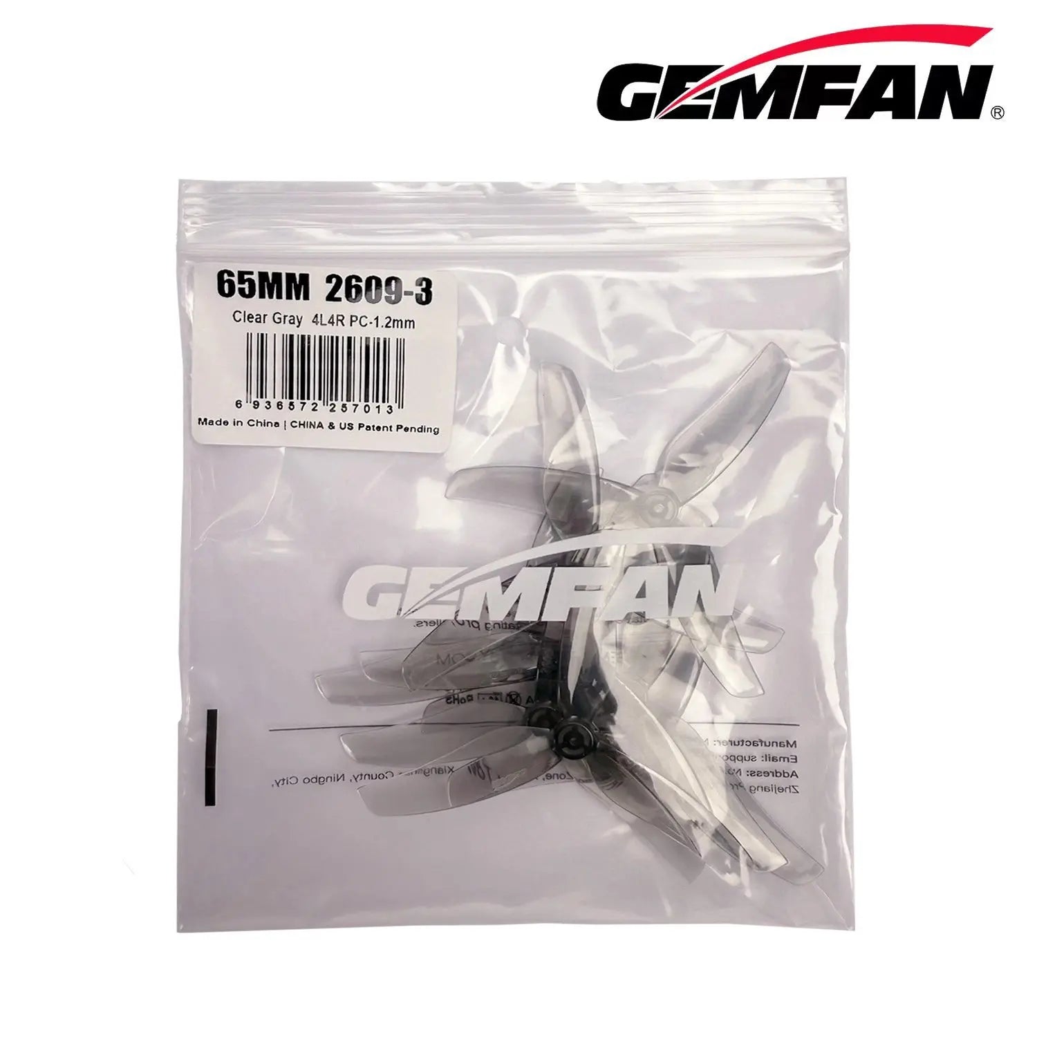 Gemfan 2609 PC 3 Blade Propeller 65mm PC – Drone Soccer & FPV Gemfan 2609 PC 3 Blade Propeller 65mm PC – Drone Soccer & FPV