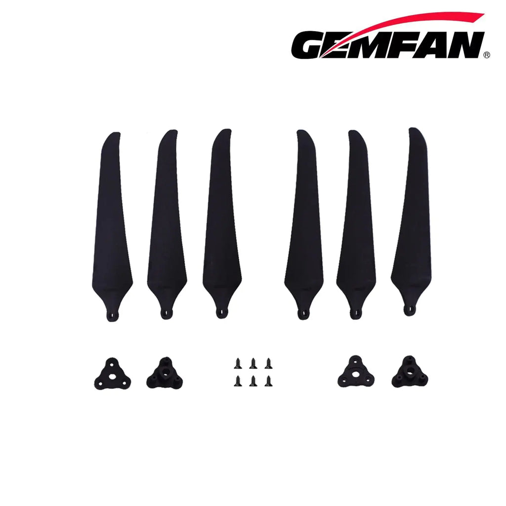 Gemfan F1051 Folding 3 Blade Glass Fiber Nylon - Black (Unassembled) - NewBeeDrone