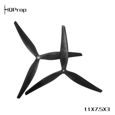 HQ MacroQuad Prop 11X7.5X3(1CW+1CCW) Black-Glass Fiber Reinforced Nylon - NewBeeDrone