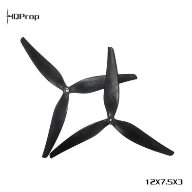 HQ MacroQuad Prop 12X7.5X3(1CW+1CCW) Black-Glass Fiber Reinforced Nylon - NewBeeDrone