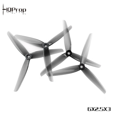 HQProp 6X2.5X3 Light Grey (2CW+2CCW)-Poly Carbonate - NewBeeDrone