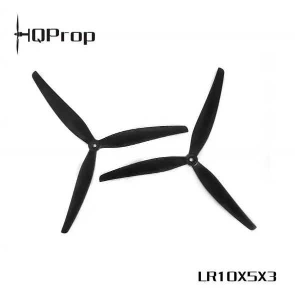 HQProp LR10X5X3 (1CCW+1CW) Black-Glass Fiber Reinforced Nylon - NewBeeDrone