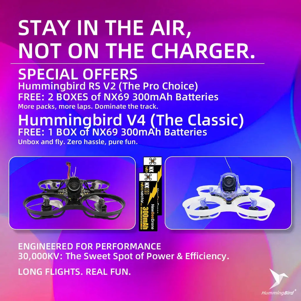 Hummingbird V4 BNF Whoop with SmartMax 400mw VTX ELRS2.4G