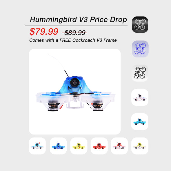 Hummingbird V3 BNF (Now with New PRICE & FREE extra Cockroach V3)