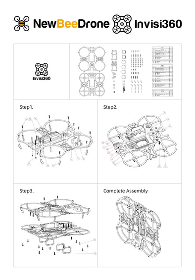 NewBeeDrone Invisi360 Cinewhoop Frame Kit - NewBeeDrone