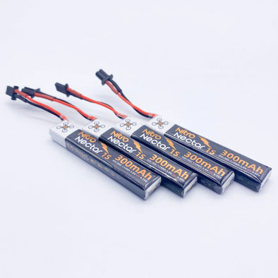 NewBeeDrone Nitro Nectar Gold 300mAh 1S HV LiPo Battery with GNB27 (4 Battery) - NewBeeDrone