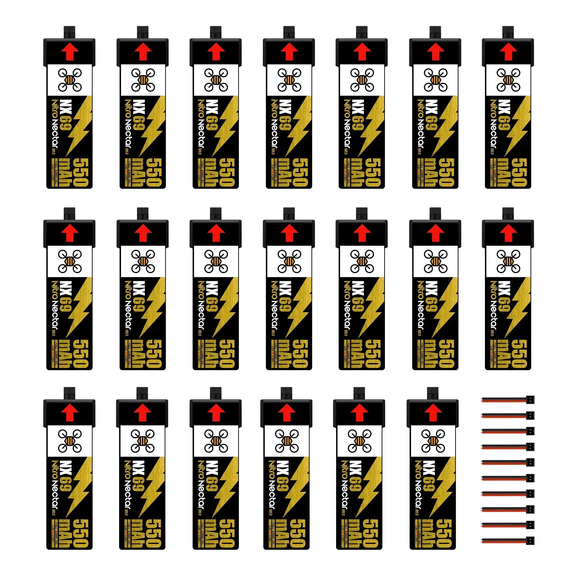 nectar vape battery NewBeeDrone Nitro Nectar NX69 550mAh 1S 80C HV LiPo Battery 2xBatterie
