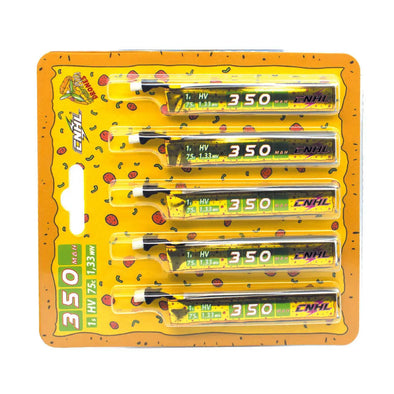 CNHL Pizza Series 350mAh 3.8V 1S 75C Lipo Battery with BT2.0 (5PCS/Packs) - NewBeeDrone