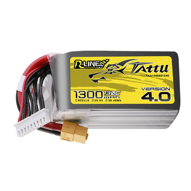 Tattu 1300mAh 8S 150C 29.6V R-Line Version 5.0 Lipo Battery Pack With XT60 Plug - NewBeeDrone