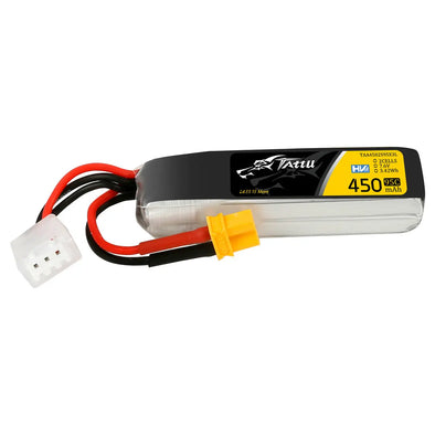 Tattu 450mAh 7.6V High Voltage 95C 2S1P Lipo Battery Pack with XT30 Plug - Long Pack - NewBeeDrone