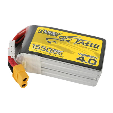 Tattu R-Line Version 4.0 1550mAh 14.8V 130C 4S1P Lipo Battery Pack With XT60 Plug - NewBeeDrone