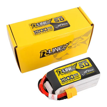 Tattu R-Line Version 5.0 1200mAh 22.2V 150C 6S1P Lipo Battery Pack With XT60 Plug - NewBeeDrone