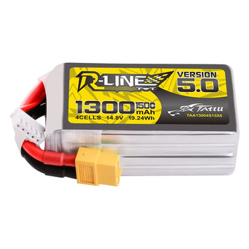 Tattu R-Line Version 5.0 1300mAh 4S 14.8V 150C Lipo Battery Pack With XT60 Plug - NewBeeDrone