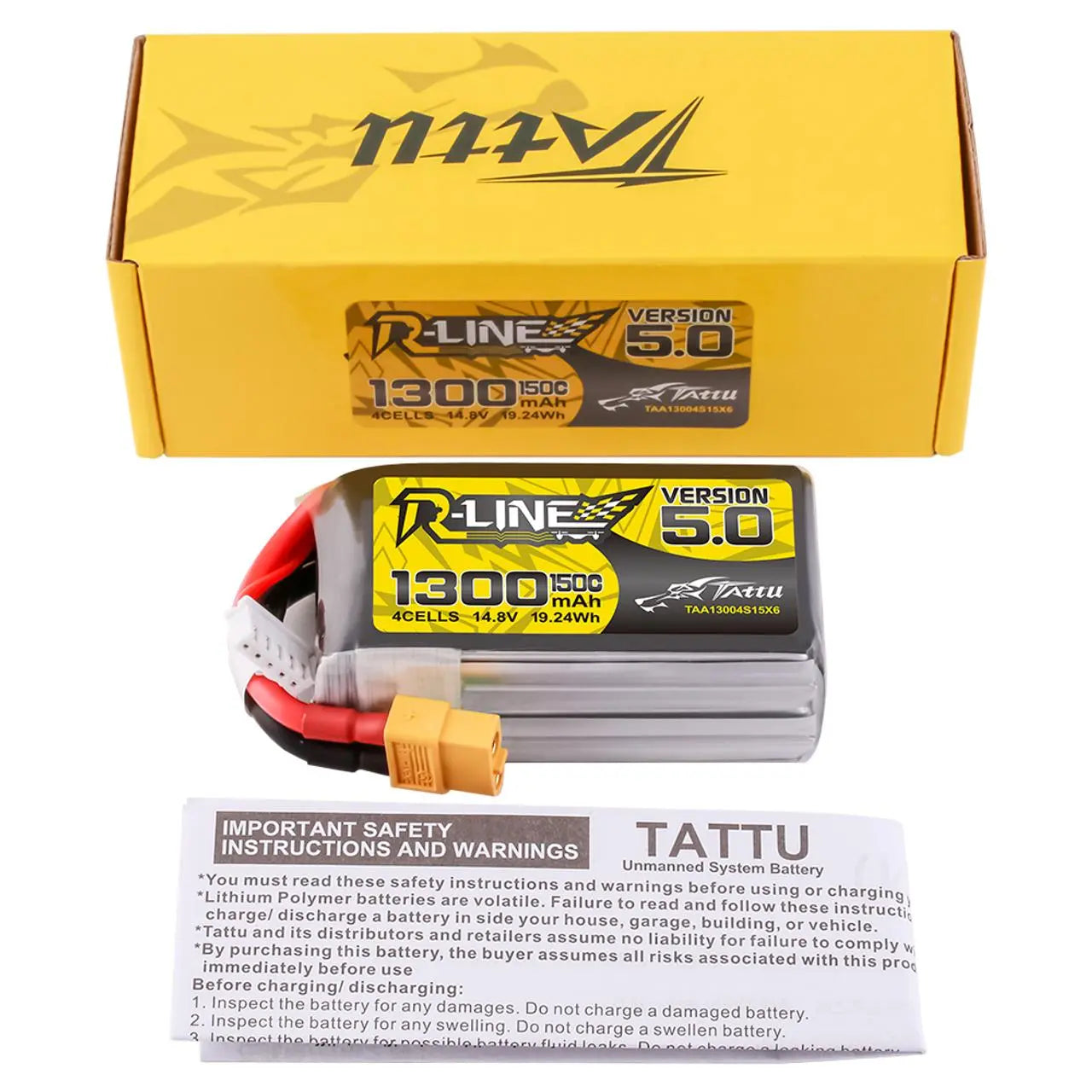 TATTU 4S LiPo-batterij 850 mAh 14,8 V 150C 4S1P-batterij met XT30-connector voor 3 tot 5 inch FPV-drones TATTU 4S LiPo-batterij 850 mAh 14,8 V 150C 4S1P-batterij met XT30-connector voor 3 tot 5 inch FPV-drones