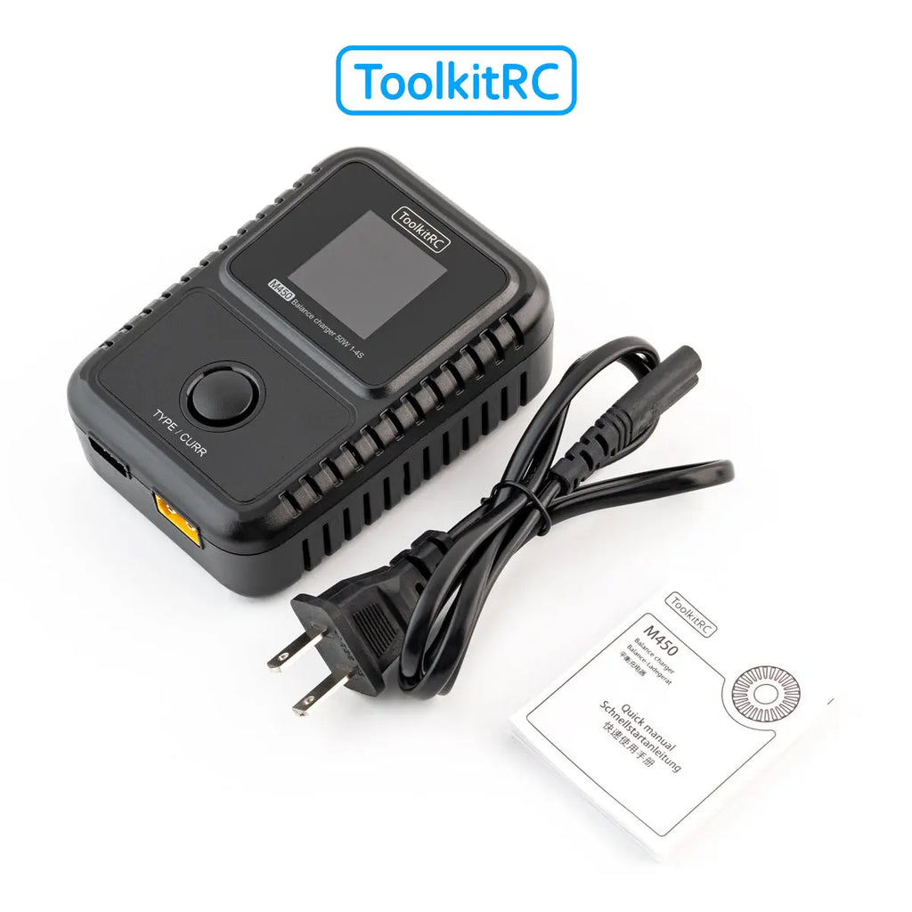 ToolkitRC M450 AC 50W/5A 2~4S smart balance charger LiPo LiHV LiFe ToolkitRC
