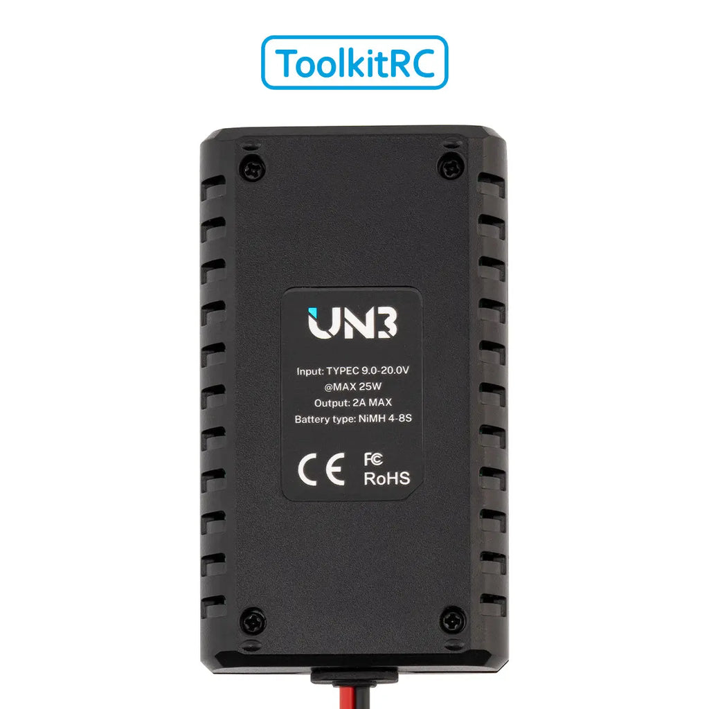 ToolkitRC UN3 USB-C input, 20W /2A 4~8S NiMH compact charger RTR ToolkitRC