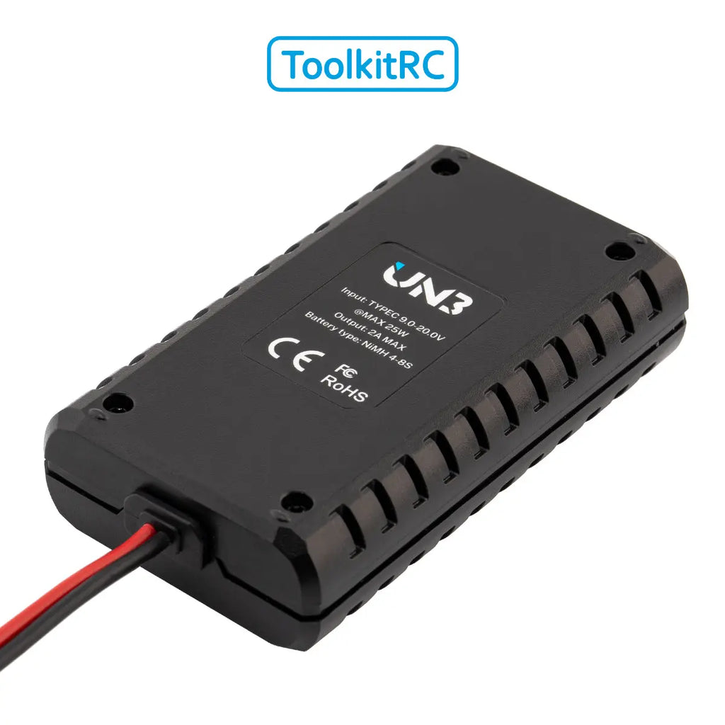 ToolkitRC UN3 USB-C input, 20W /2A 4~8S NiMH compact charger RTR ToolkitRC