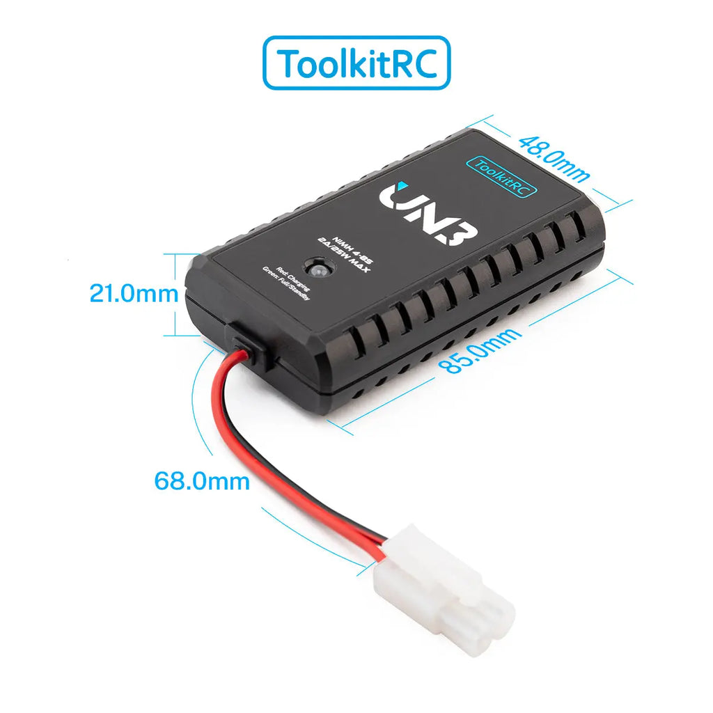 ToolkitRC UN3 USB-C input, 20W /2A 4~8S NiMH compact charger RTR ToolkitRC