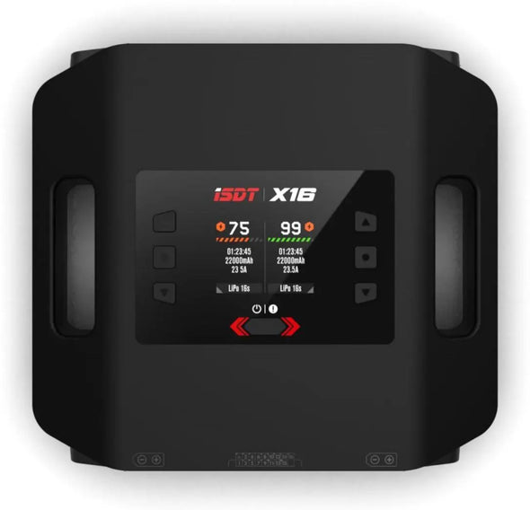 ISDT X16 Lipo Charger,1100W x 2/20A x 2 Dual Channel Lipo Charge and Discharge Cycle Balance Charger for 2~16S Batteries