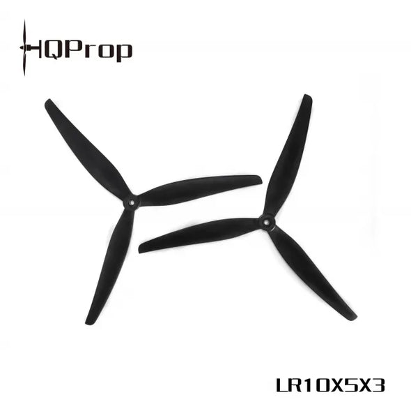 HQProp LR10X5X3 (1CCW+1CW) Nylon renforcé de fibre de verre noir