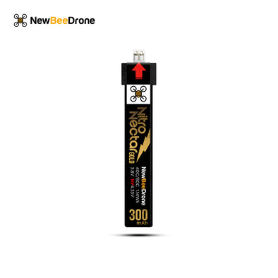 NewBeeDrone Nitro Nectar Gold 300mAh 1S HV LiPo Battery (4 Battery)