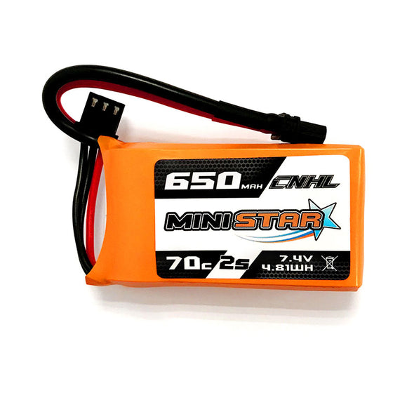 CNHL ministar 650mah 7.4v 2s 70c lipo battery with xt30 plug